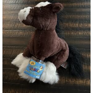 Ganz Webkinz Clydesdale Horse HM 139 With Code Retired Stuffed Animal Toy Plush